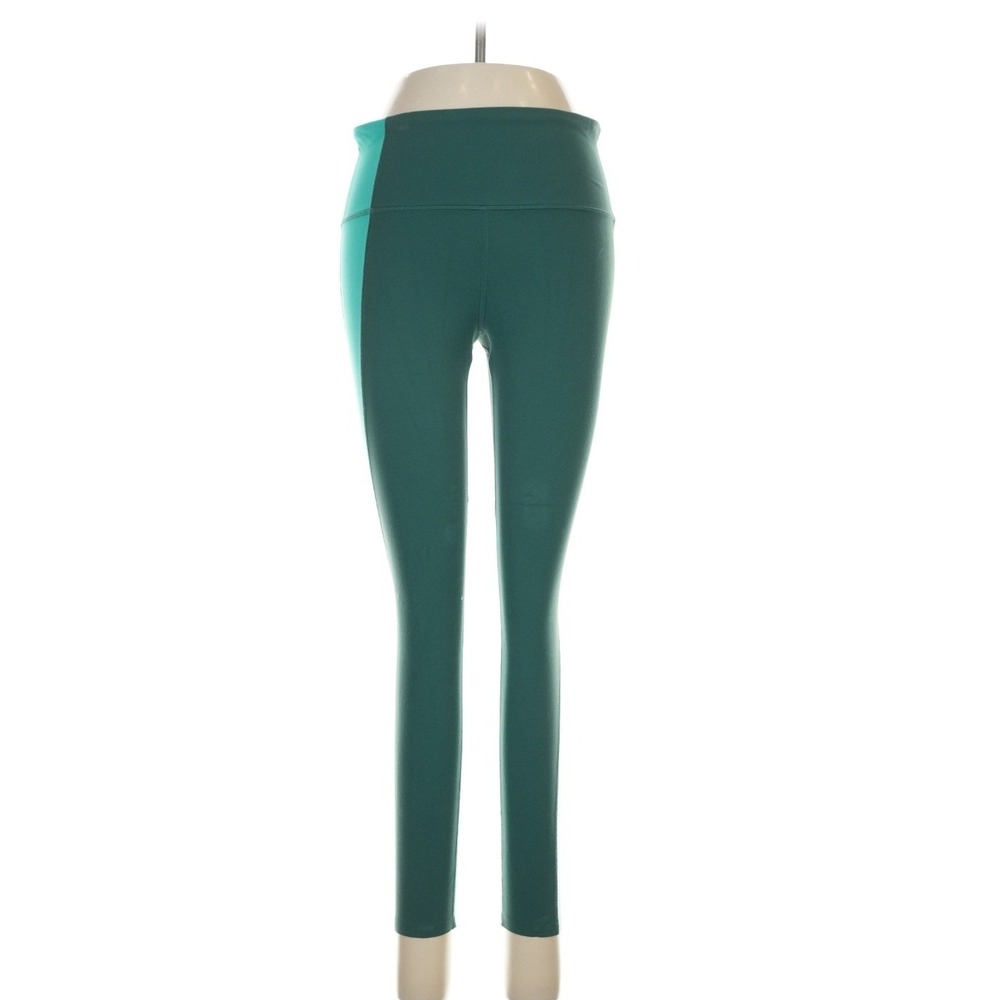 Athleta Green Colorblock High‎ Rise 7/8 Leggings Womens Size Medium Activewear